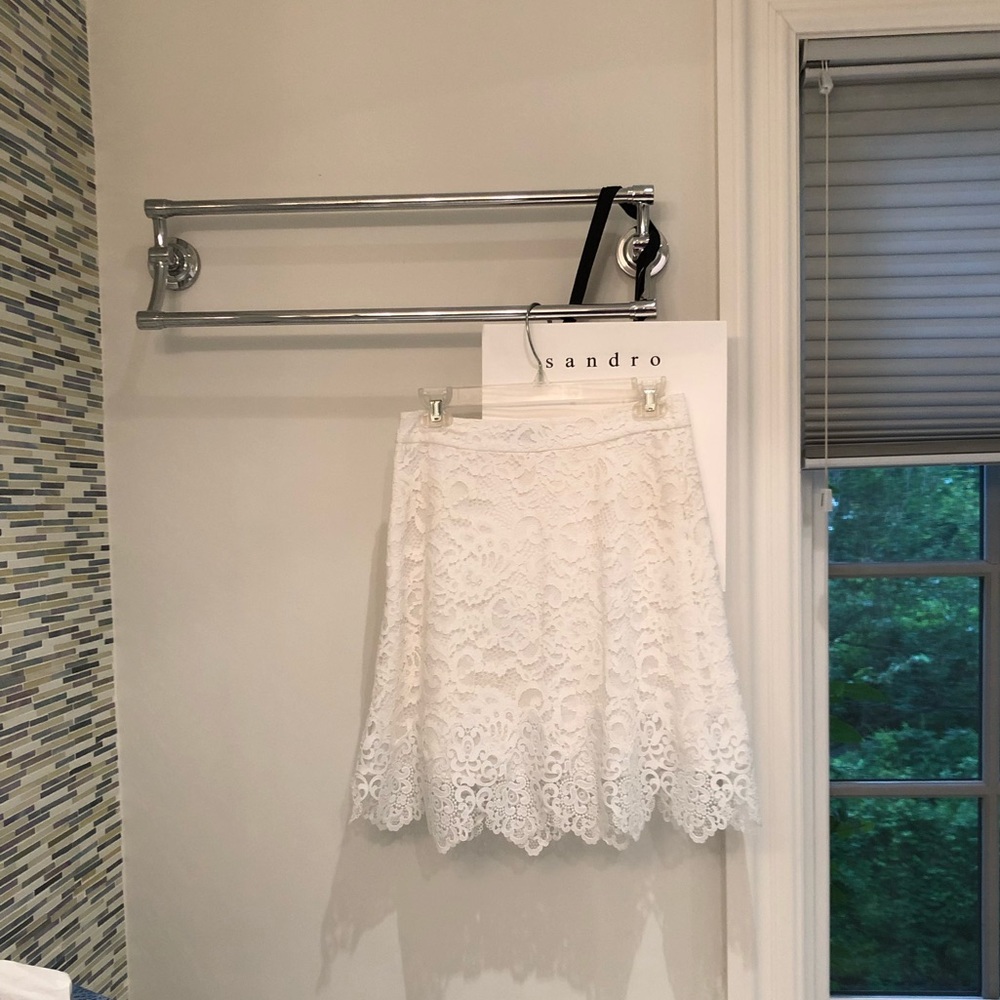 Sandro White Lace Skirt - image 2